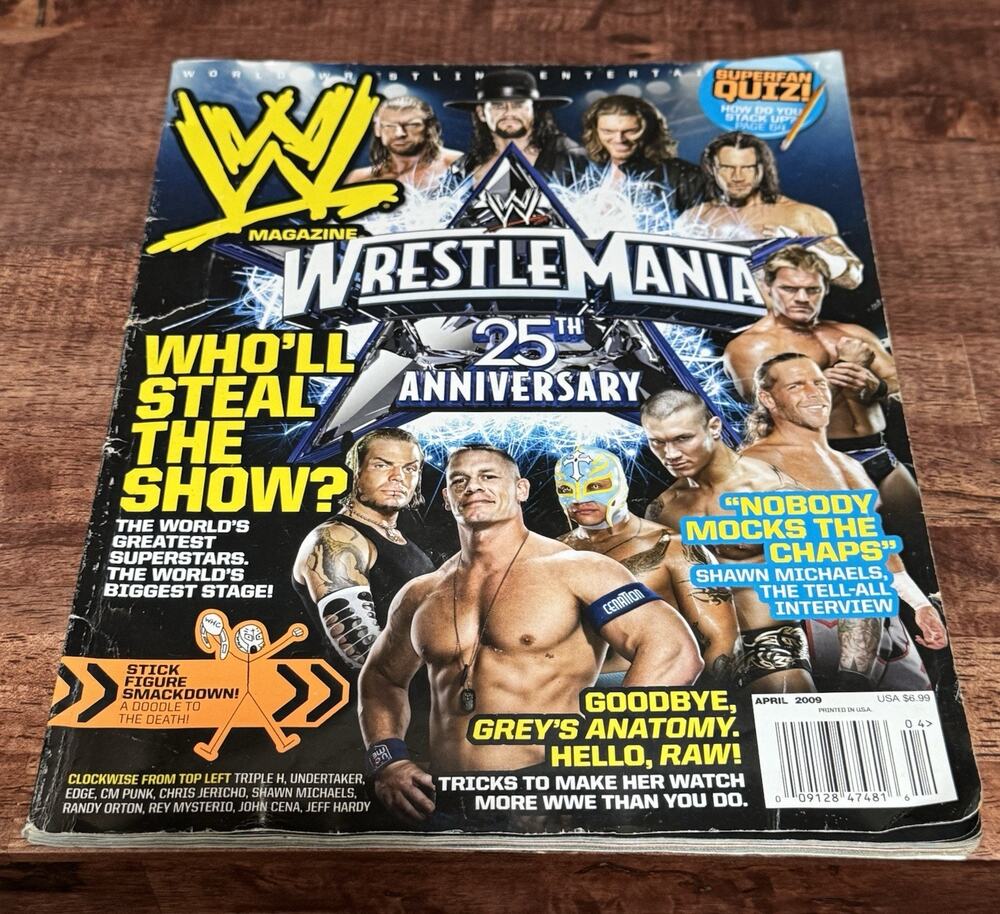 WWE Magazine April 2009 Wrestlemania 25th Anniversary